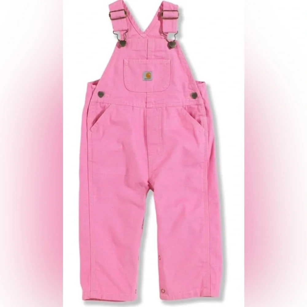 Carhartt‎ Girls Canvas Bib Overalls Pink